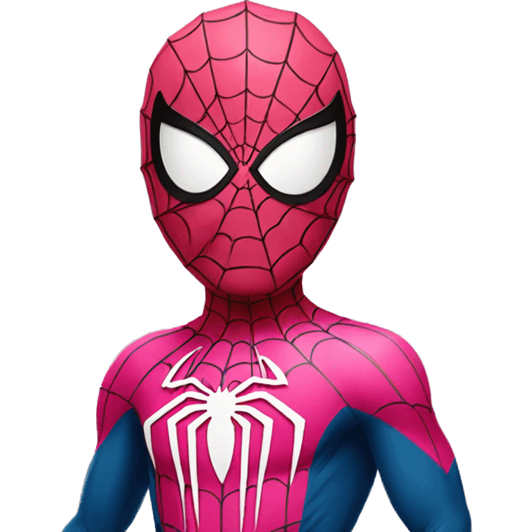 Spider man wearing pink  emoji