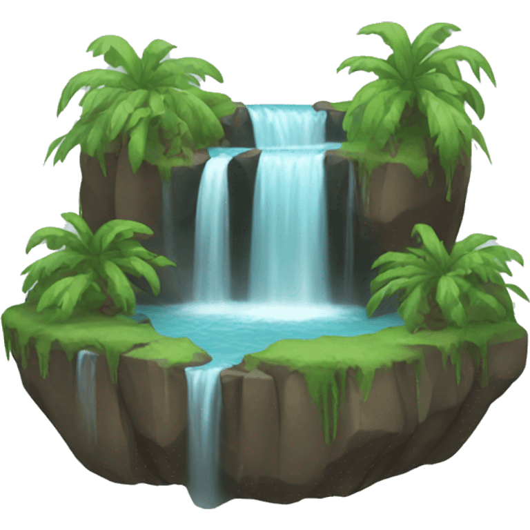 Tropical Waterfall emoji