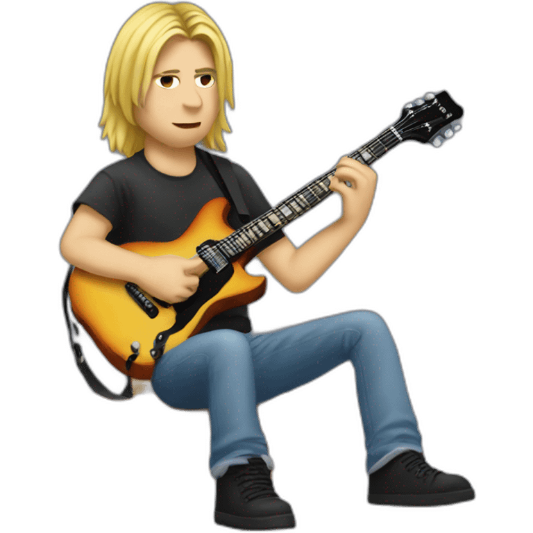 Kurt cobain with guitar at concert emoji