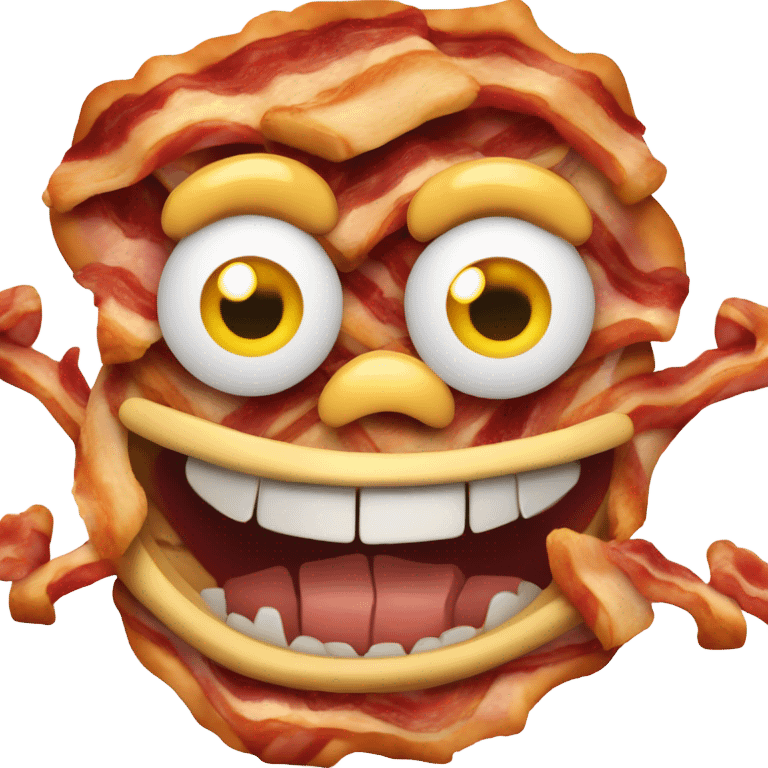 Monster made of bacon emoji