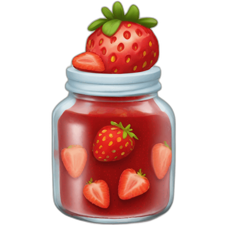 strawberry jam jar emoji