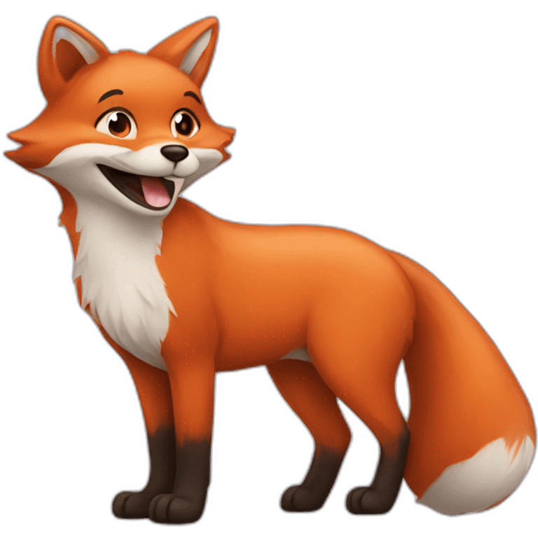 one smiling fox emoji