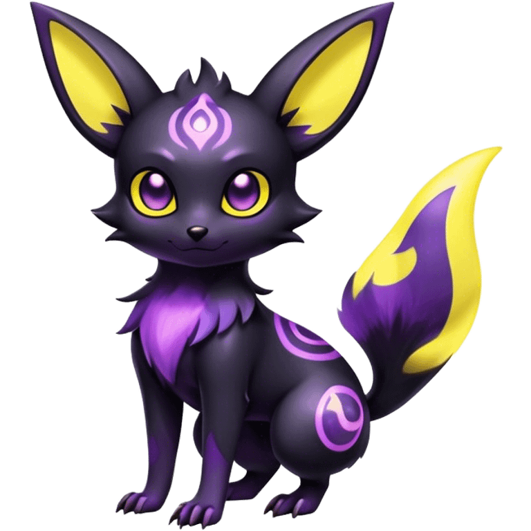 Shiny Dark Noibat-Umbreon-fusion-hybrid full body emoji