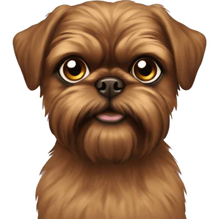 Brown Brussels griffon with short hair emoji