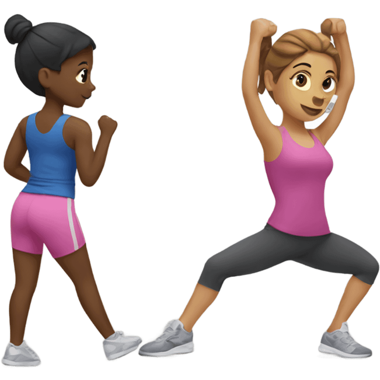  Two Girls working out together emoji