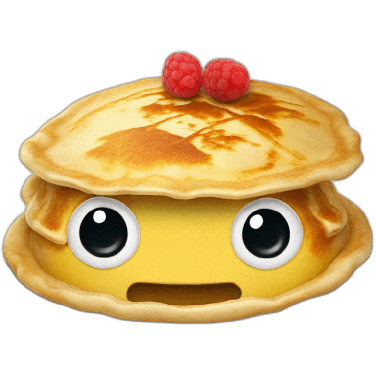 Papa mange des crêpes emoji