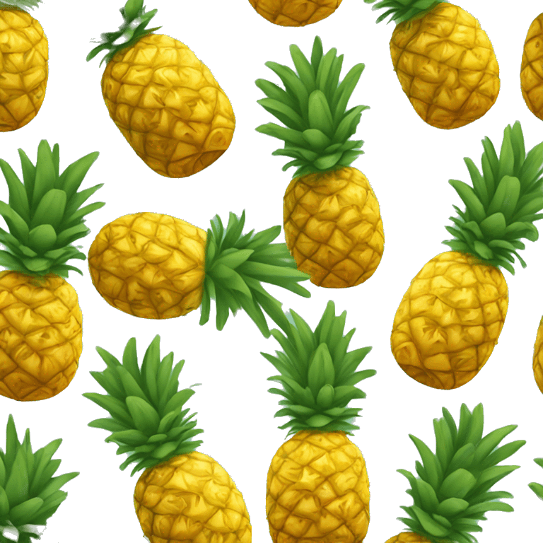 A confused looking pineapple emoji