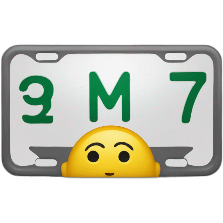 License plate emoji