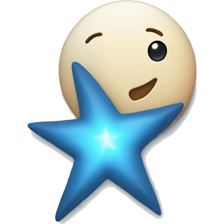 moon with shooting star emoji