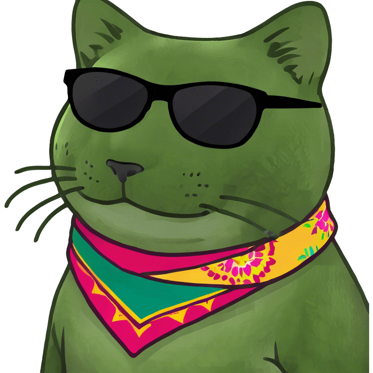 Cat with sunglasses emoji