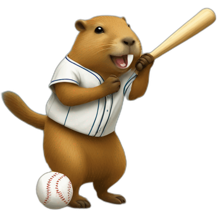 capybara playing baseball emoji