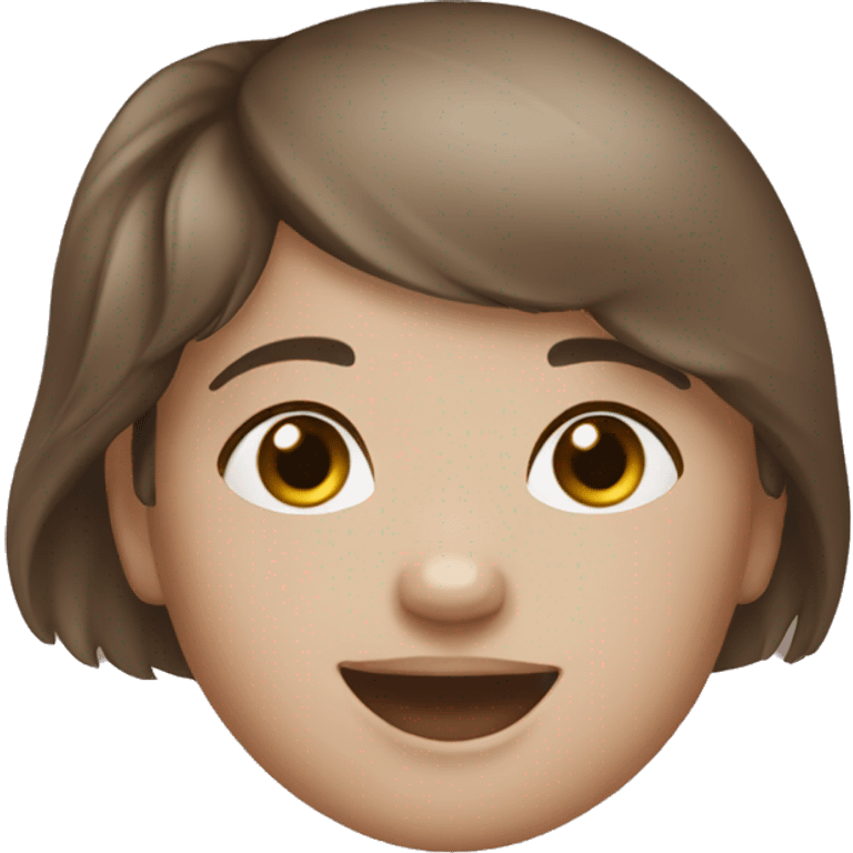 Brunette girl small toddler  emoji