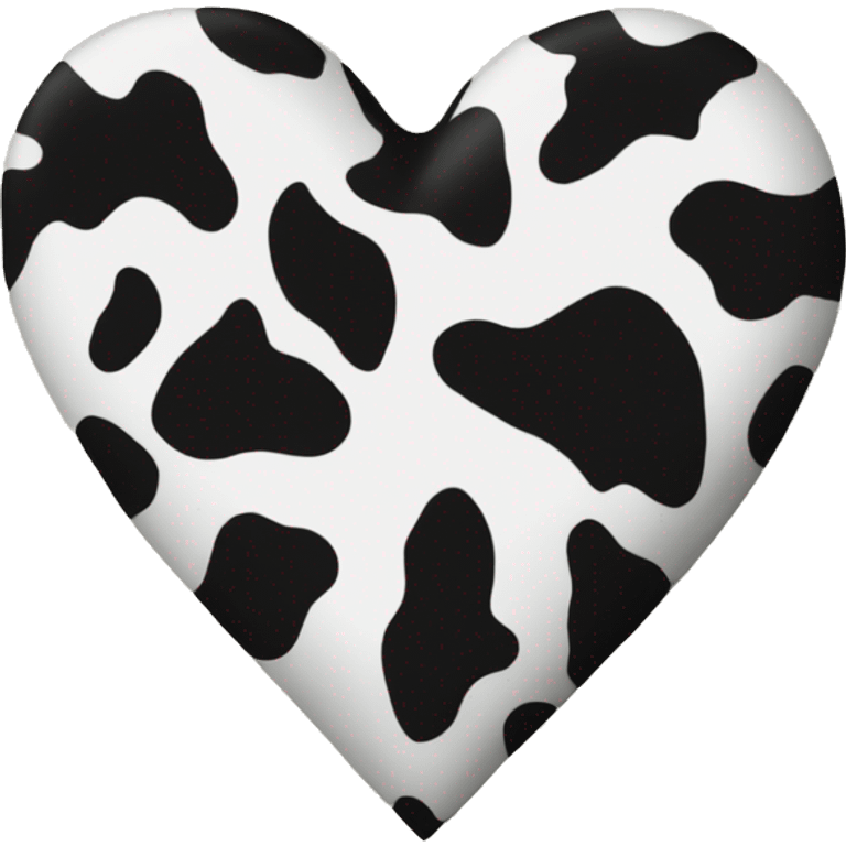 Cow print heart  emoji