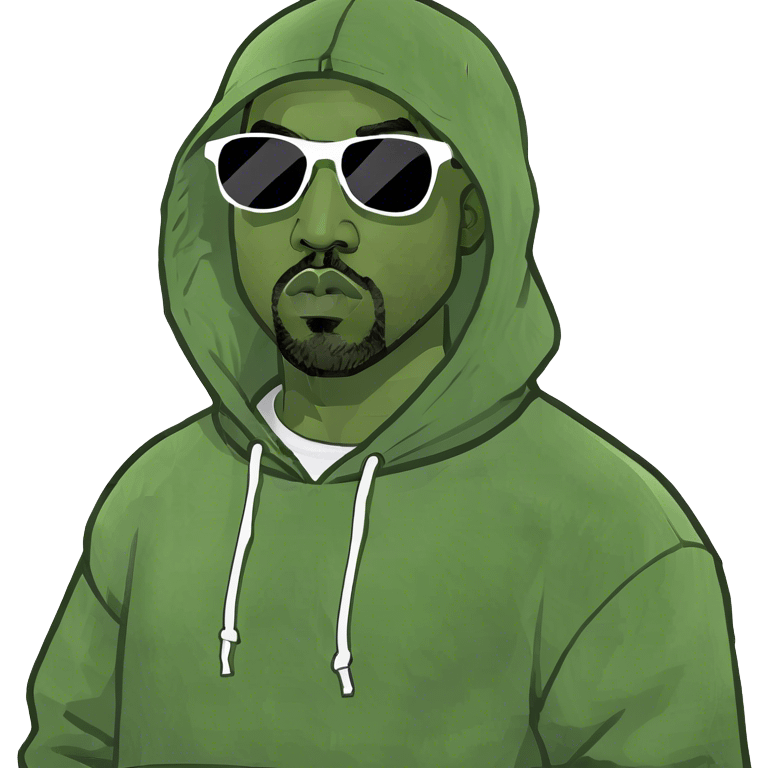 Kanye west in a hoodie emoji