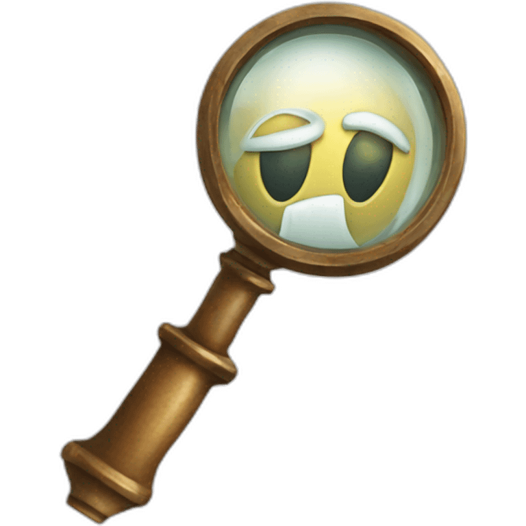 Old mecaniv holding a magnifying glass emoji