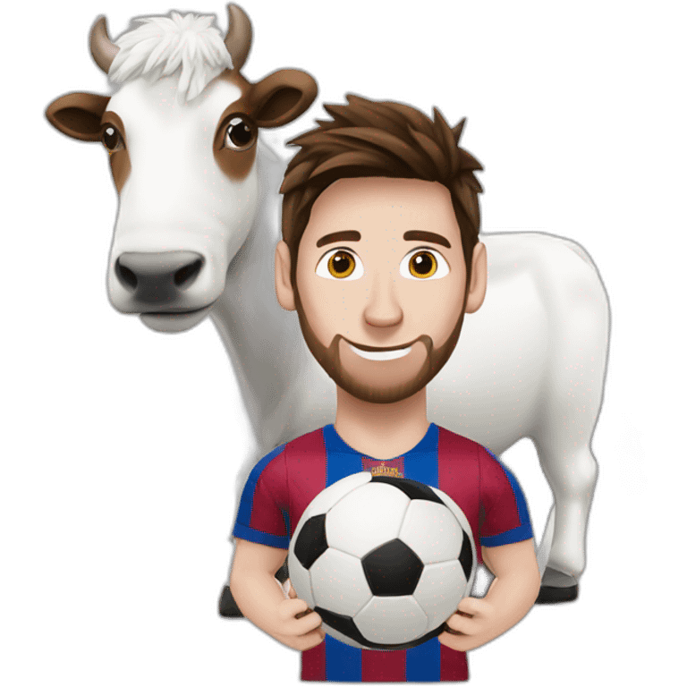 Messi avec une chevre emoji