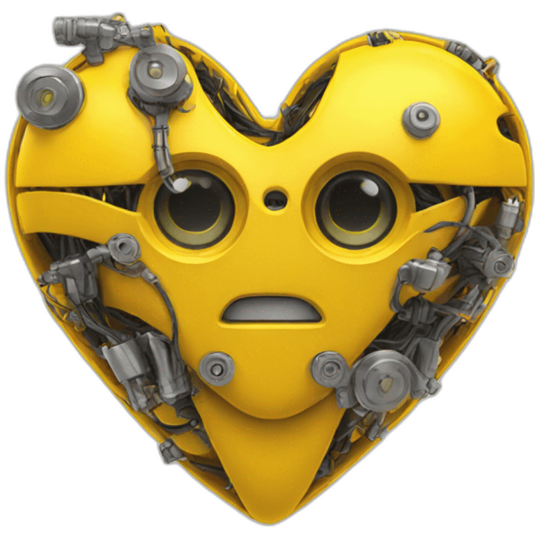 tech heart yellow emoji