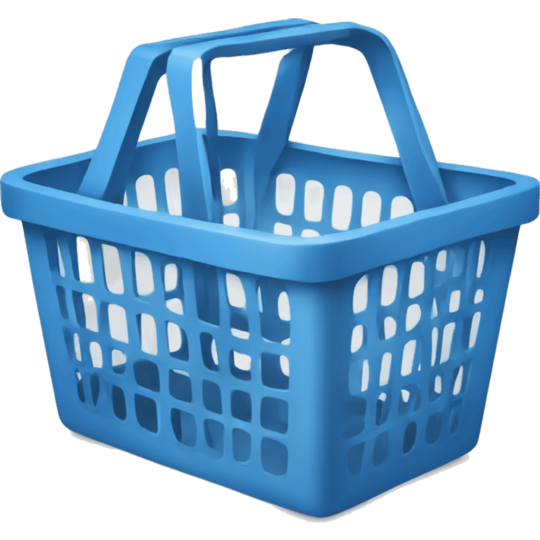 Blue shopping basket emoji