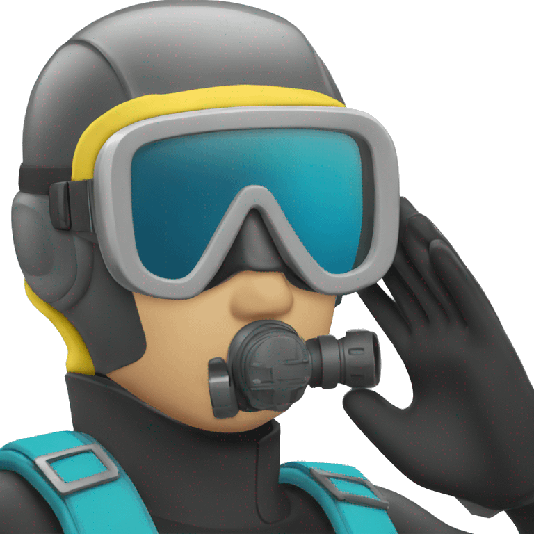 saluting scuba mask emoji