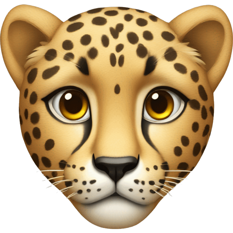 cheetah face cute emoji