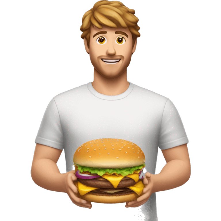 Mr beast qui tient un burger emoji