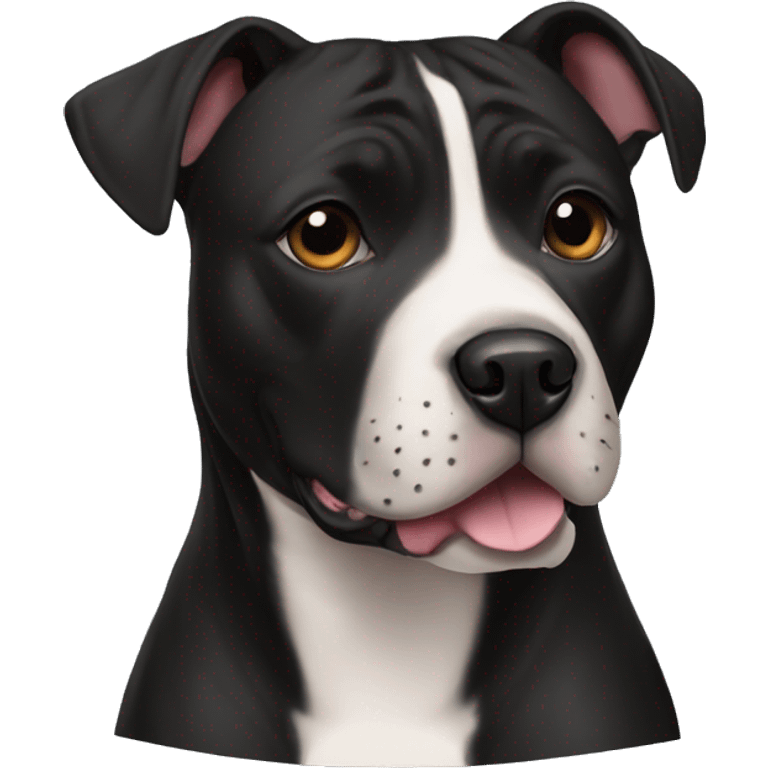 black Staffordshire Bull Terrier emoji