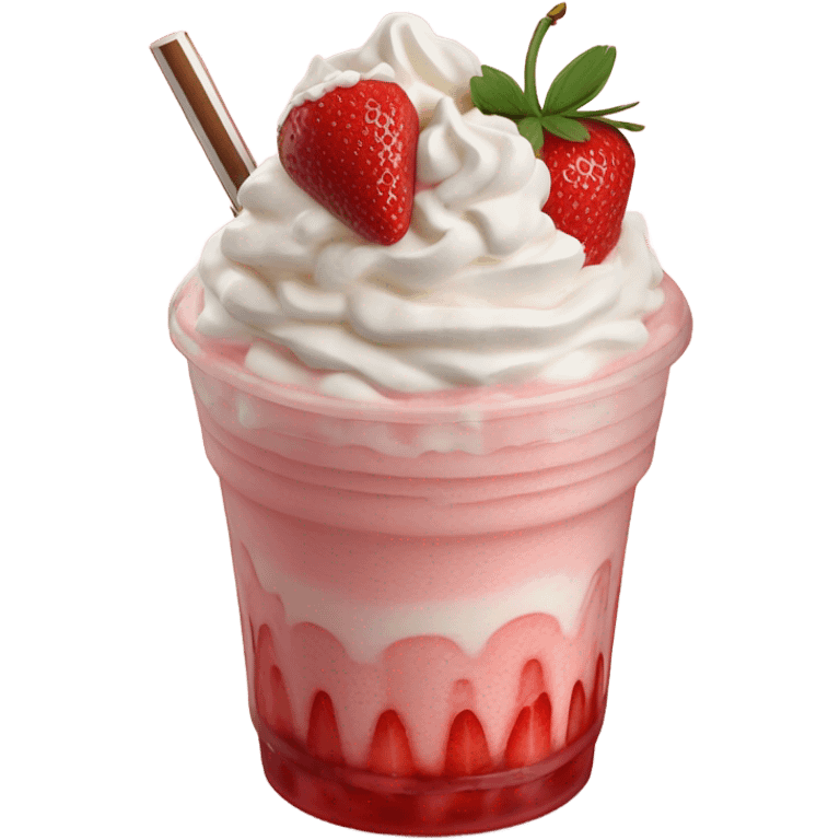 Strawberry frappe emoji