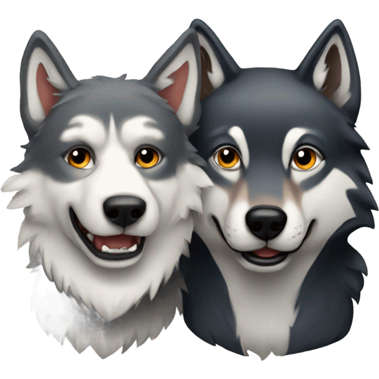 wolf and dog emoji