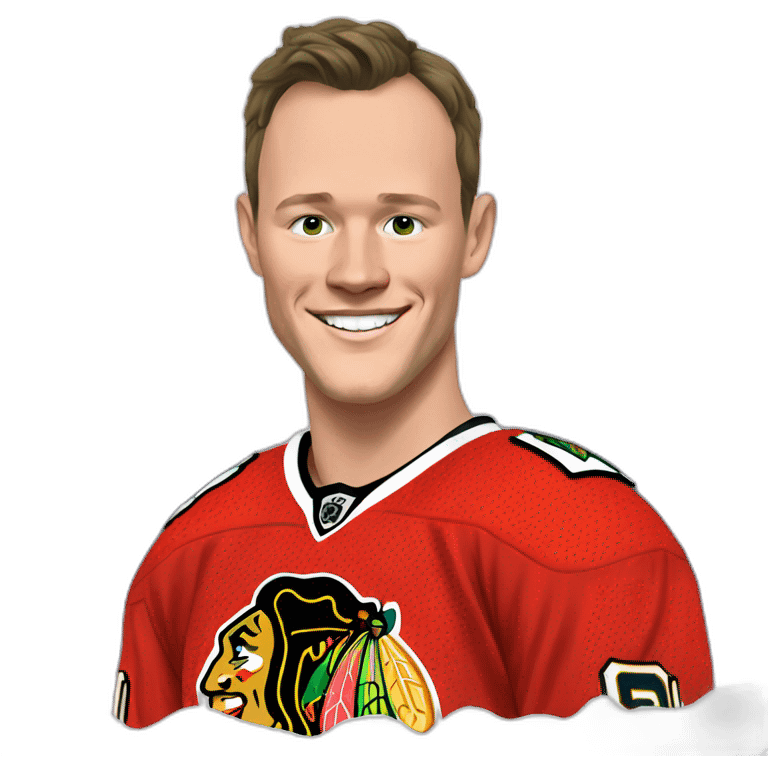 Jonathan Toews celebrating New Year emoji