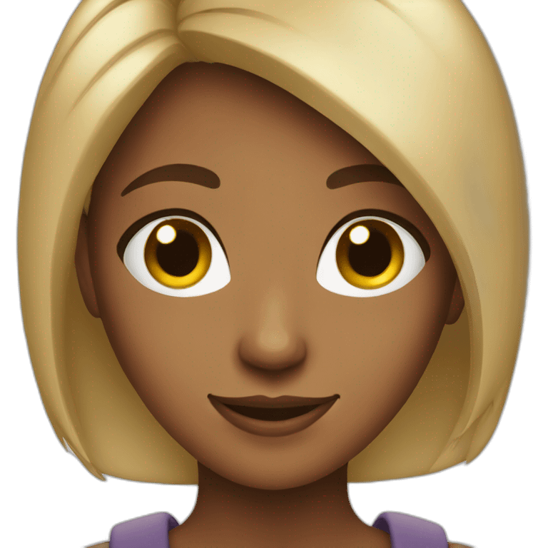 Friendly looking young woman emoji