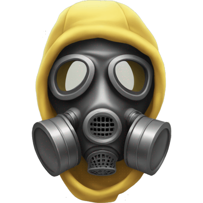 Skull wearing a full face gas mask emoji