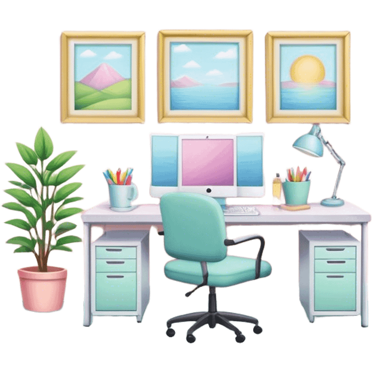 pastel office emoji