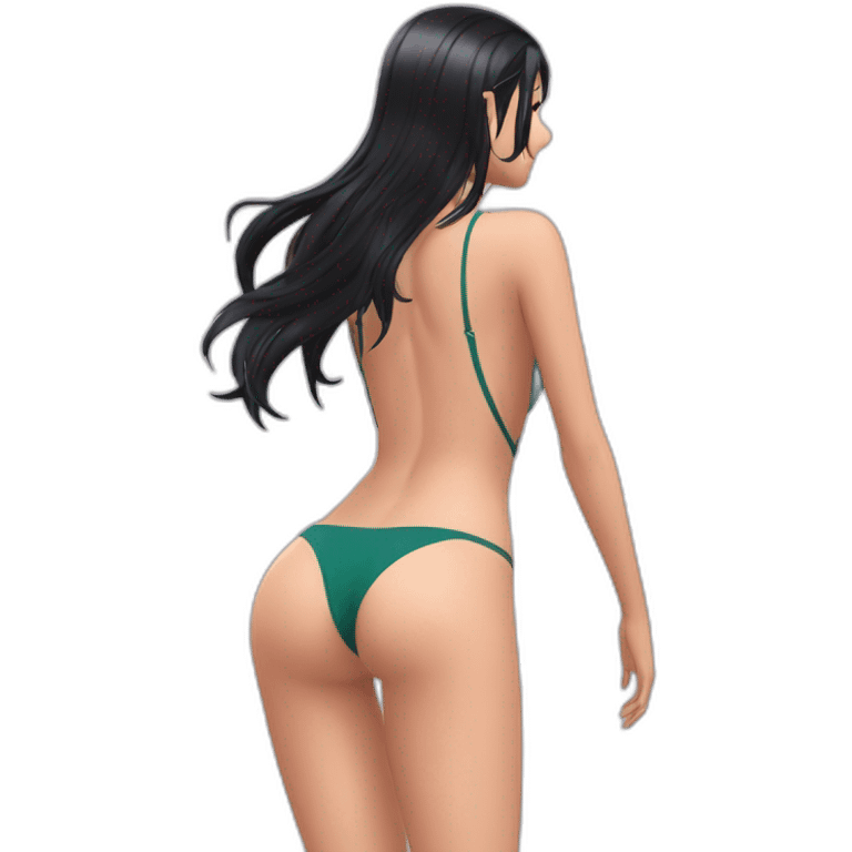 nico robin full body pawg small swimsuit back shot emoji