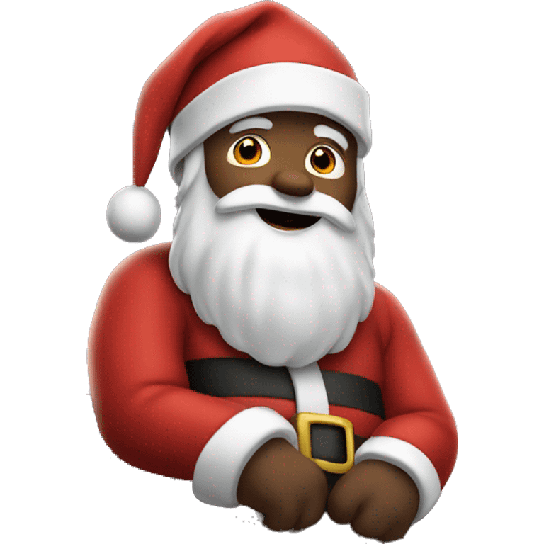 Santa on a rooftop emoji