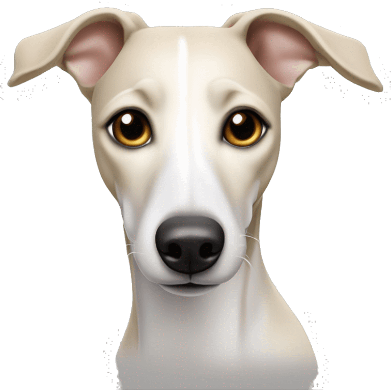 white beige whippet emoji