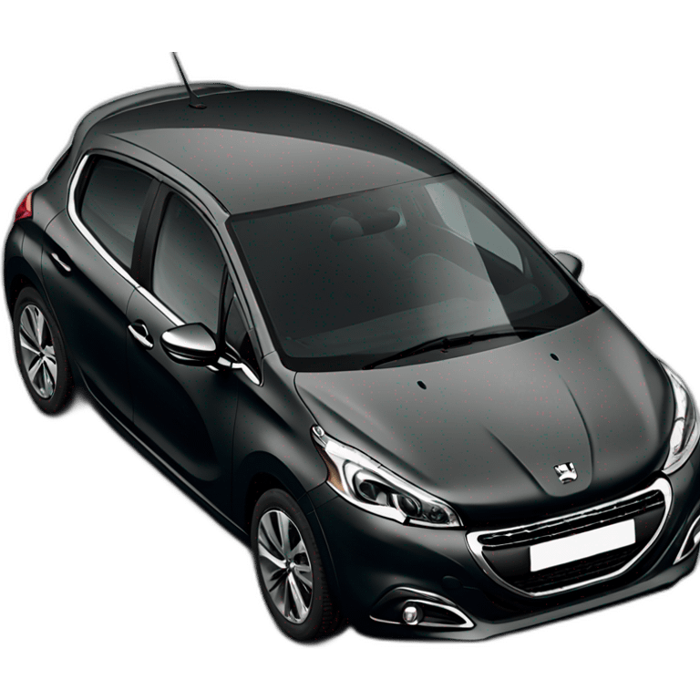 Black Peugeot 208 emoji