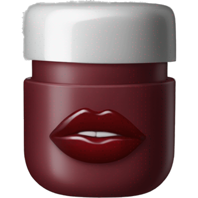 Dark red lip balm emoji