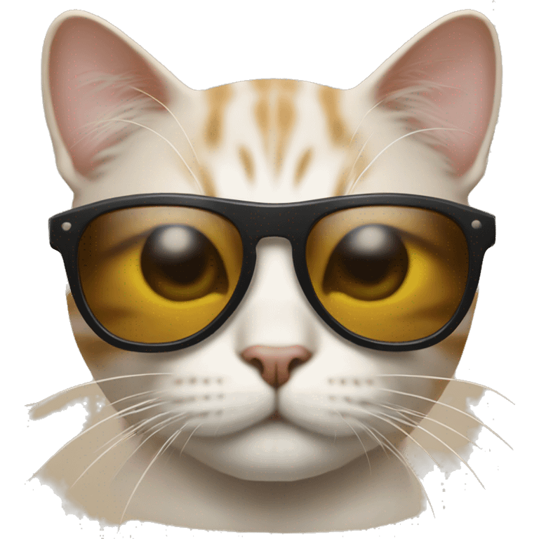 Cat with sunglasses hip hop  emoji