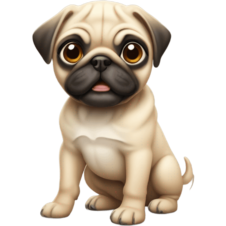 Cute pug puppies  emoji