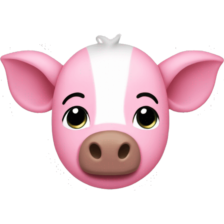 Nariz de cerdo, color rosa, fondo blanco  emoji