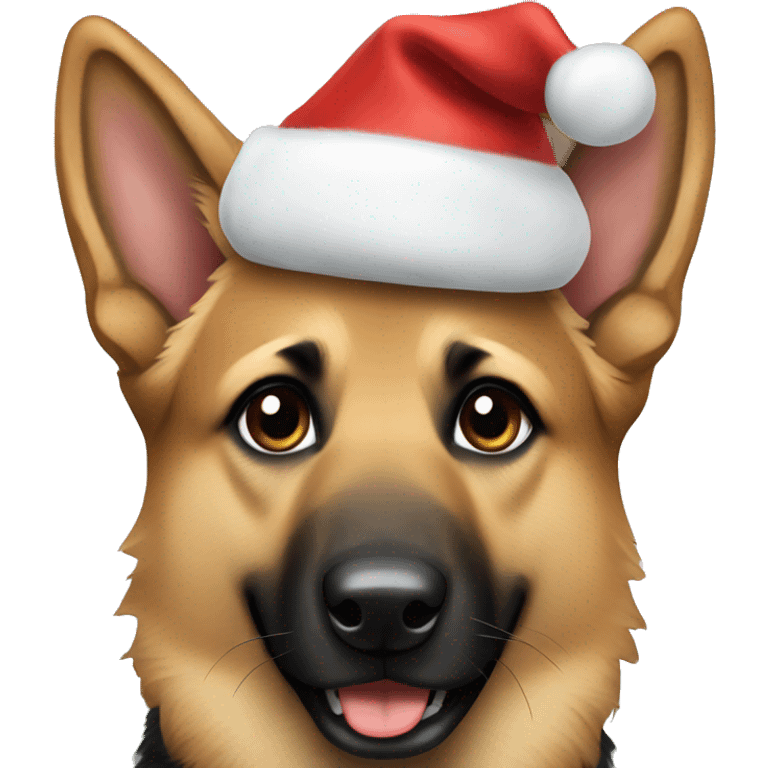 Christmas German Shepherd  emoji