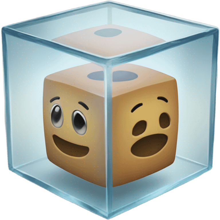 cube inside another glass cube emoji