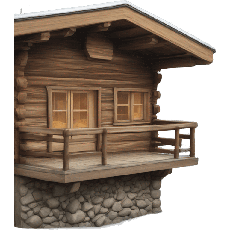 Austrian alpine cabin emoji