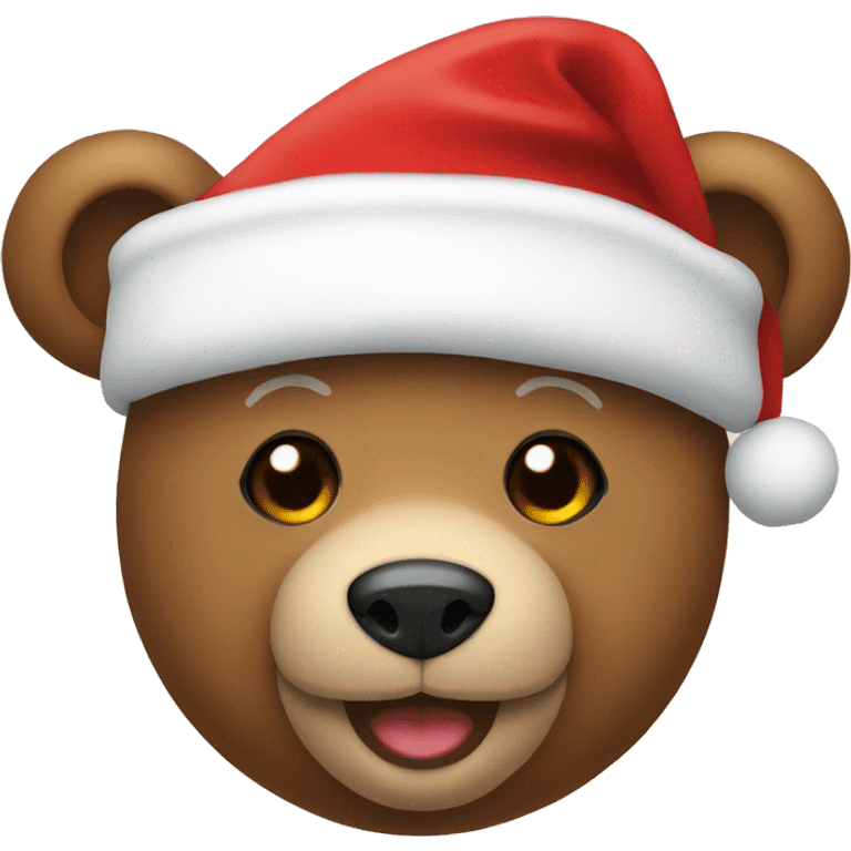 teddy bear with Santa hat emoji