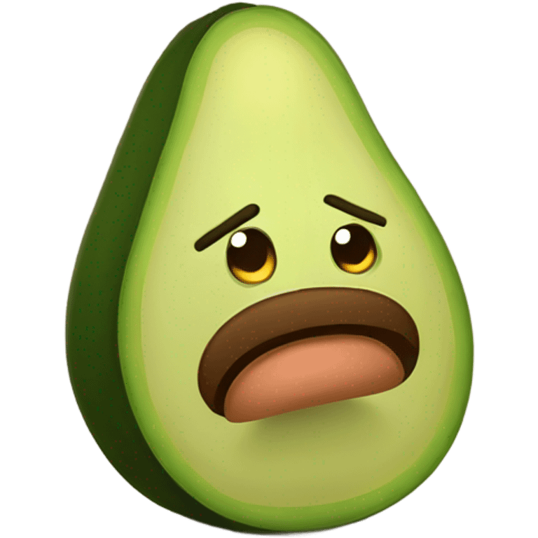 sad avocado emoji