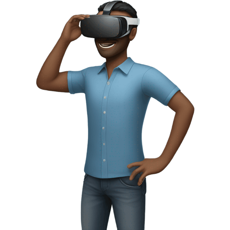 Guy with vr headset on emoji