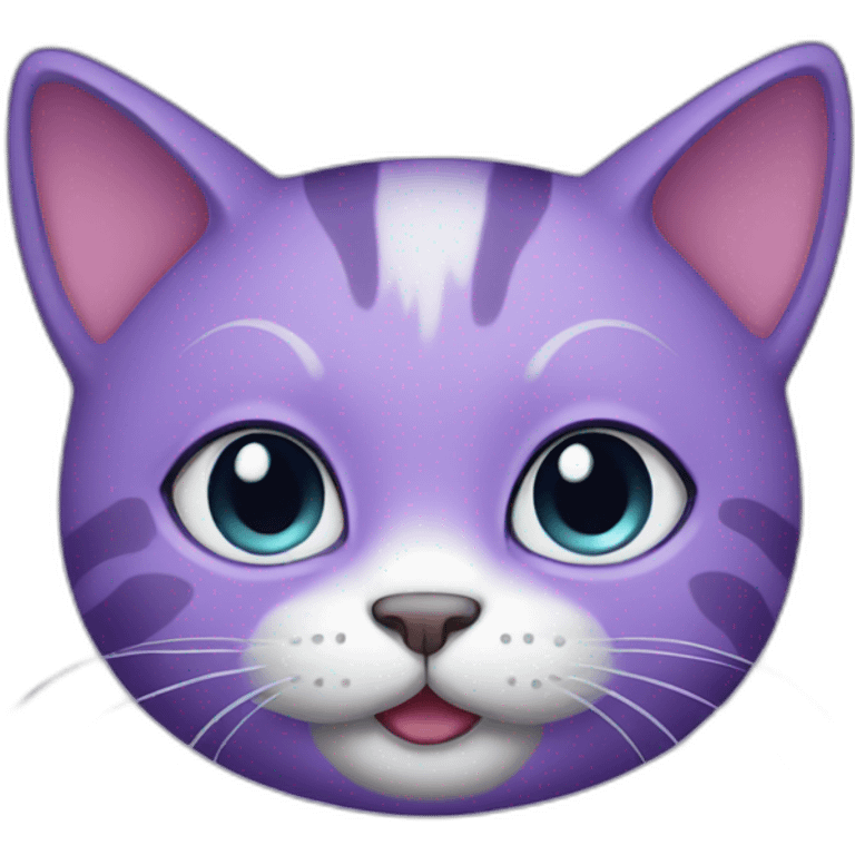 Cute purple kitty emoji