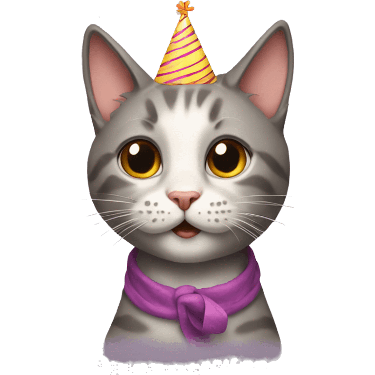 realistic birthday cat  emoji