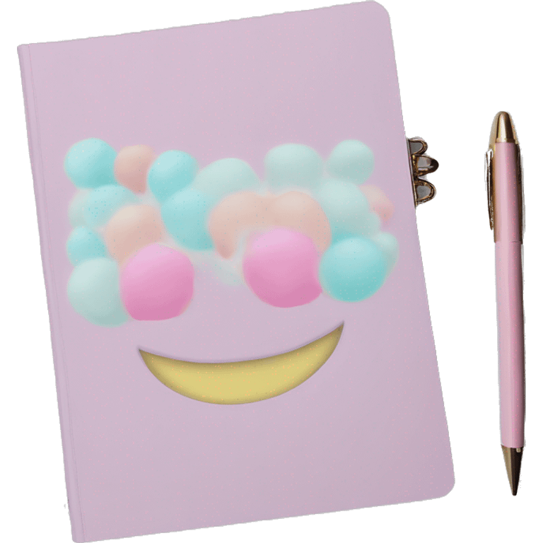 Pastel color bullet planner notebook  emoji