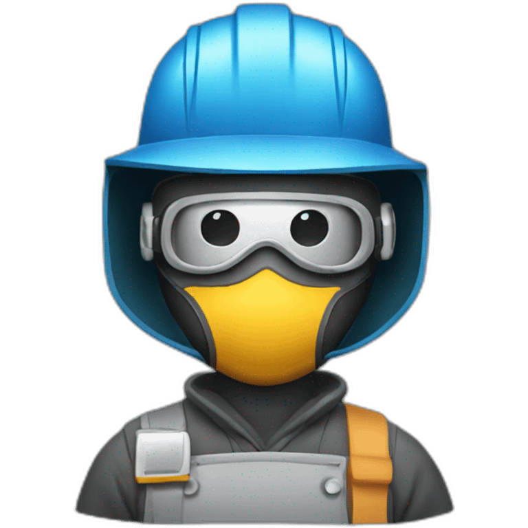 Masked welder emoji